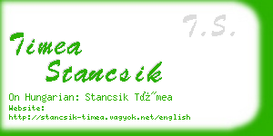 timea stancsik business card